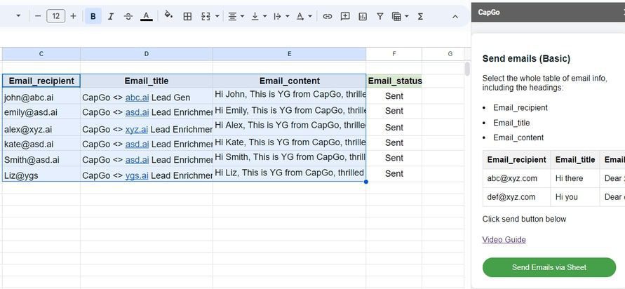 CapGo: planilhas inteligentes do Excel para executar automaticamente grandes modelos e ferramentas de IA em uma planilha-3