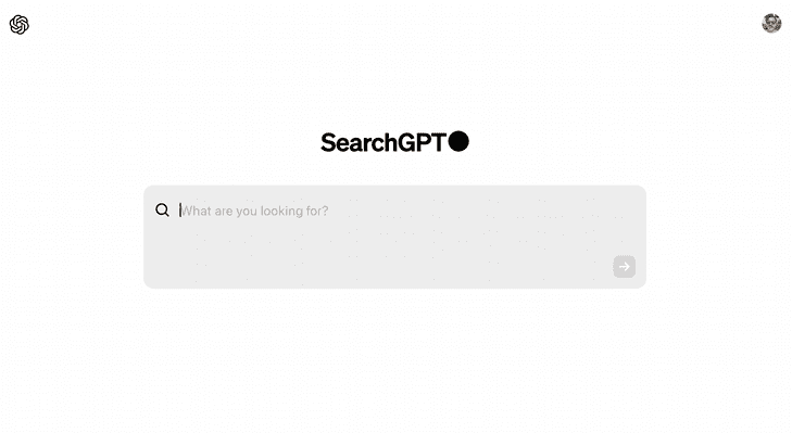 OPENAI今日推出AI搜索产品SearchGPT-1