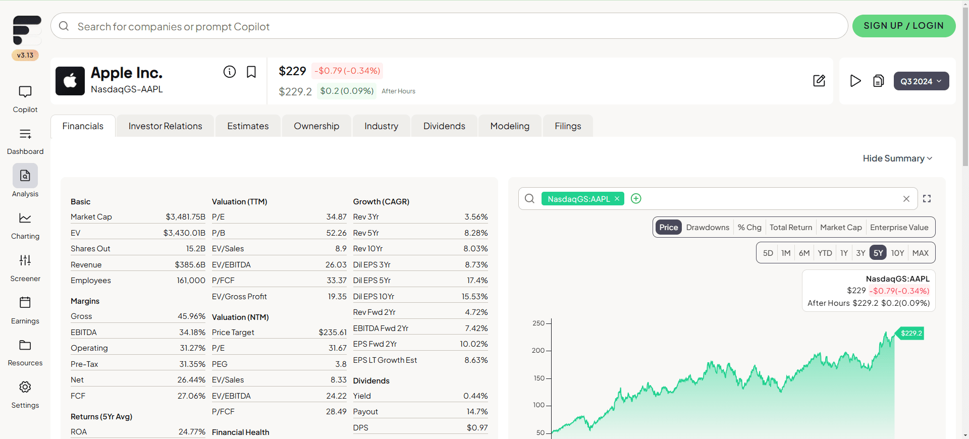 FinChat：智能股票研究平台，美股公开财报分析-1