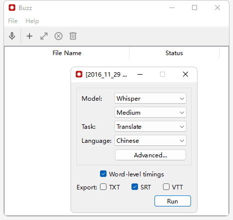 Buzz：开源离线音频转写翻译工具|IOS语音转录-2