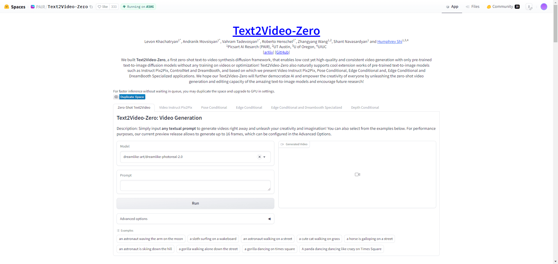 Text2Video-Zero：Picsart AI Research团队发布的文本到视频零样本生成器-1