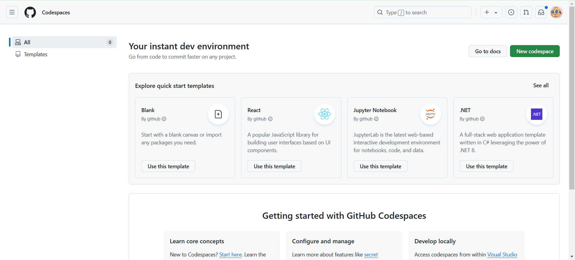 GitHub Codespaces：云端开发环境，随时随地编写代码-1