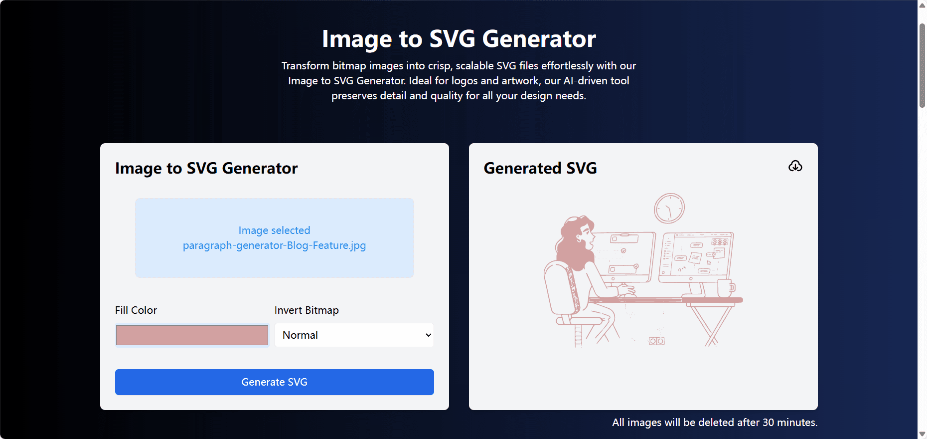 SVG.la： AI 支持的 SVG 图形生成与转换平台，矢量图形转换-1