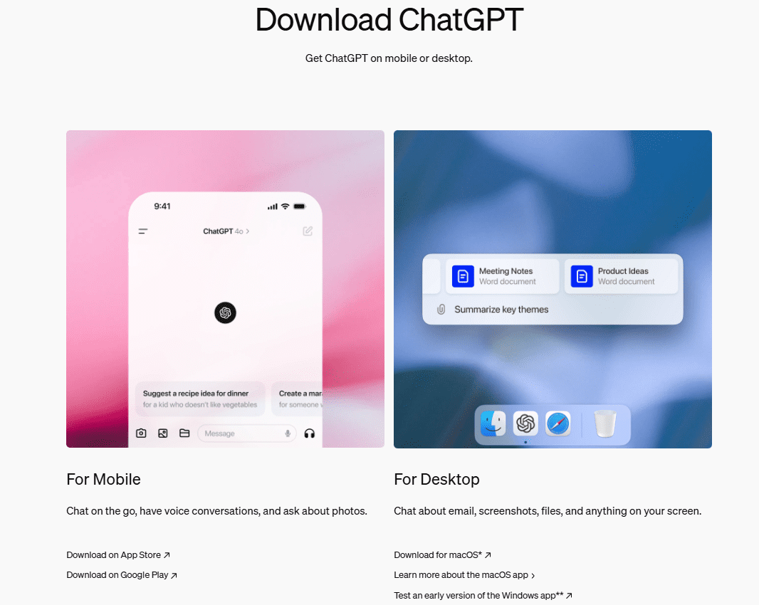 ChatGPT Windows 桌面应用早期测试版发布，适用于Plus、企业版、团队版和教育版用户-1