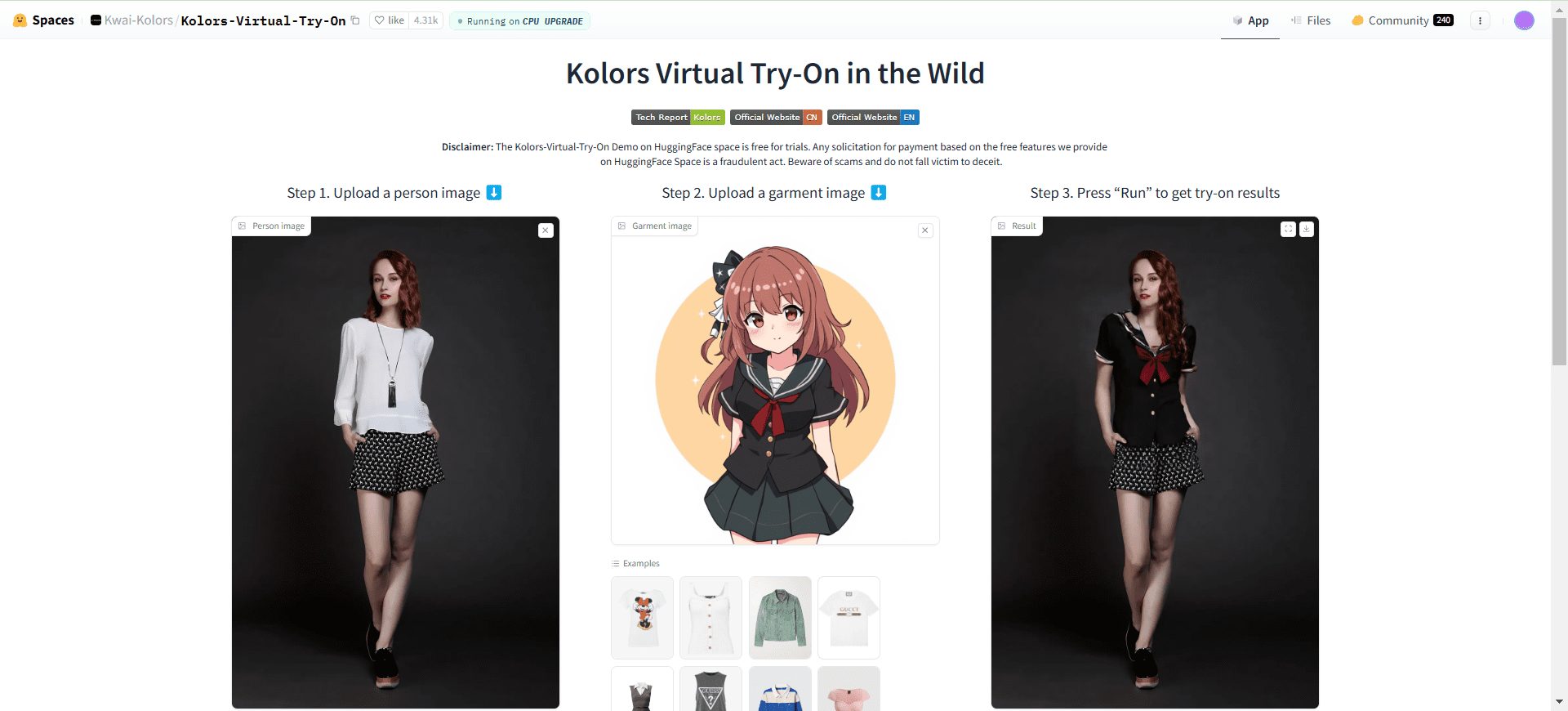 Kolors (Kotaku): Effiziente virtuelle Anprobe/Model Dressing, Text-zu-Bild-Generierungsmodelle