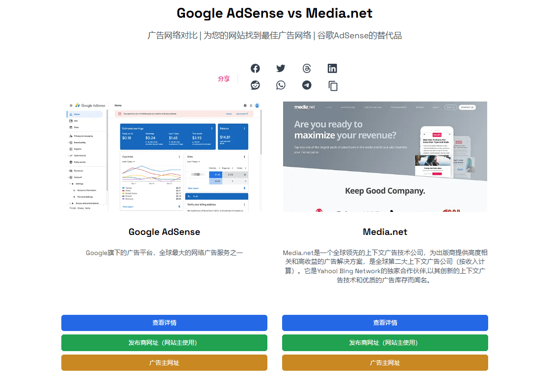 Google AdSense替代品，多种广告联盟比较与推荐-1