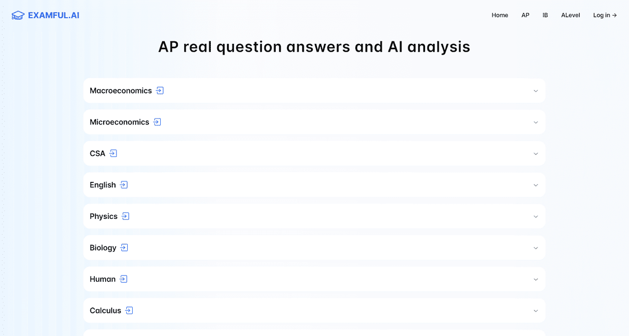 ExamFul.AI：智能备考助手，助力AP、IB和A-Level考试，真题AI智能辅导-1