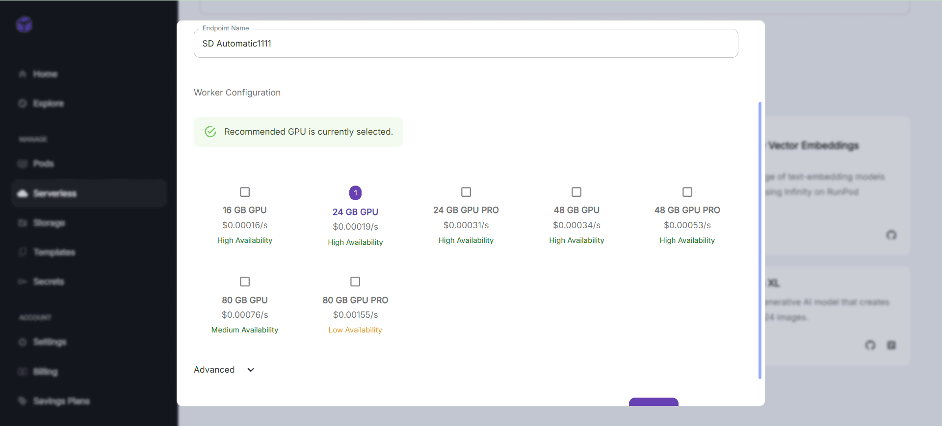 RunPod: GPU Cloud Service Designed for AI with Fast Cold Start SD and Pay Per Second