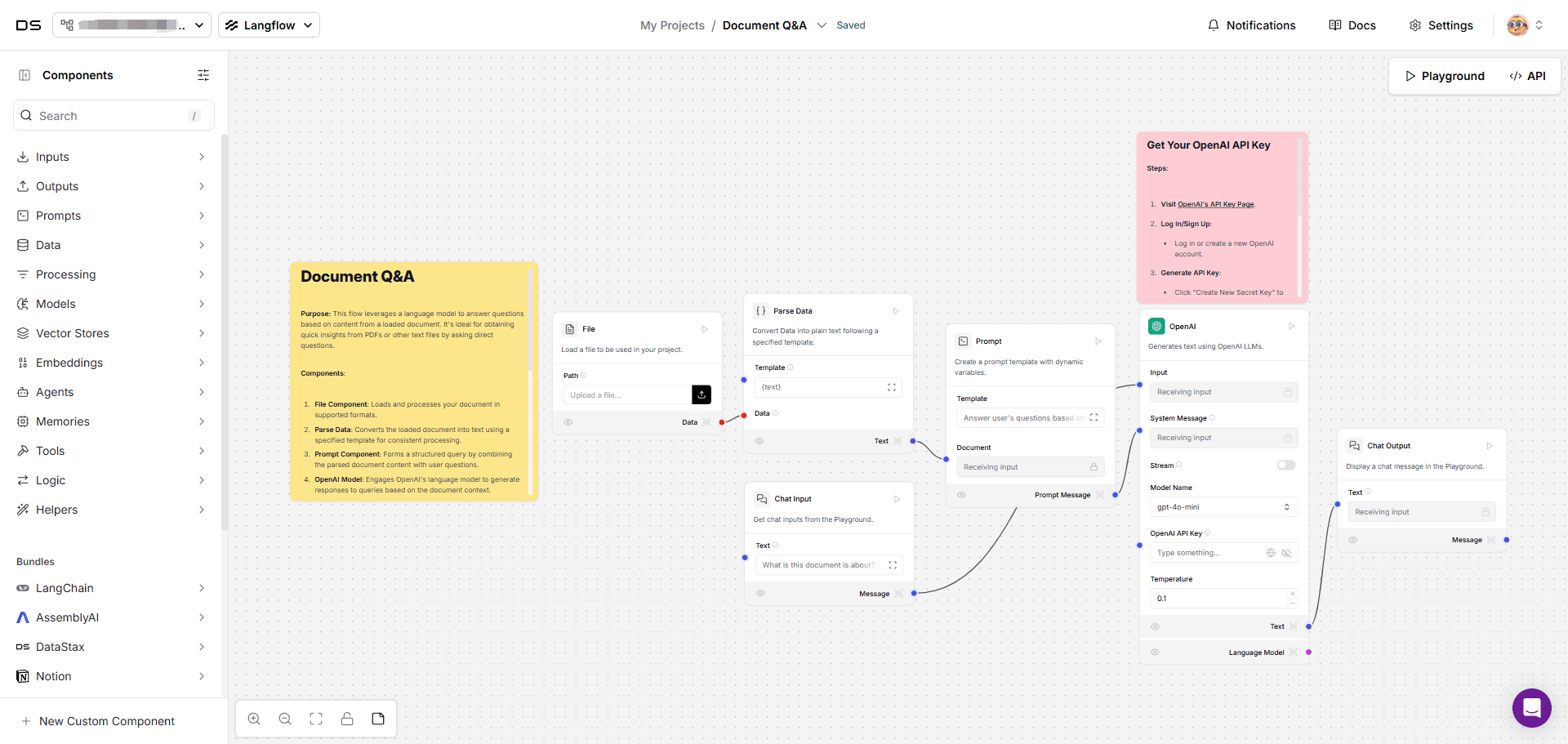 Langflow：构建强大AI代理和工作流的低代码工具-1