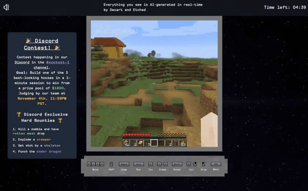 Oasis AI Minecraft: the first AI-generated Minecraft game, a real-time generated My World game-1