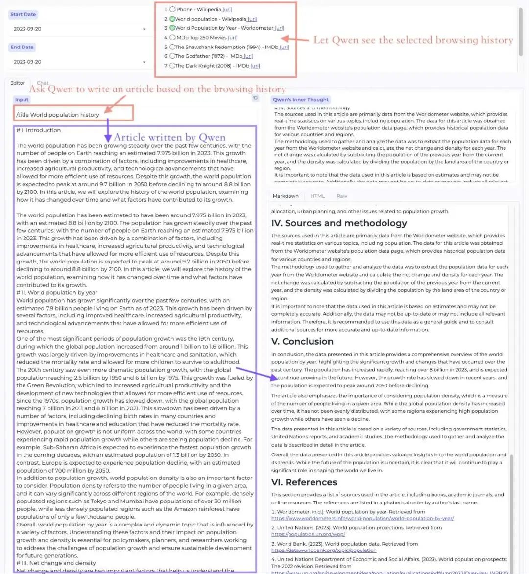 Qwen-Agent: a Qwen-based framework for intelligent agent applications, including tool calls, code interpreters, RAGs and Chrome extensions. -1