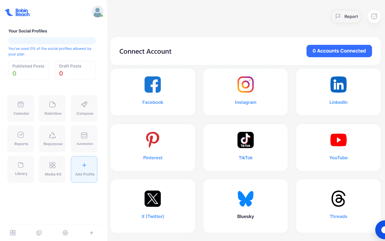 RobinReach: one-stop social media management platform with AI content generation and publishing-1