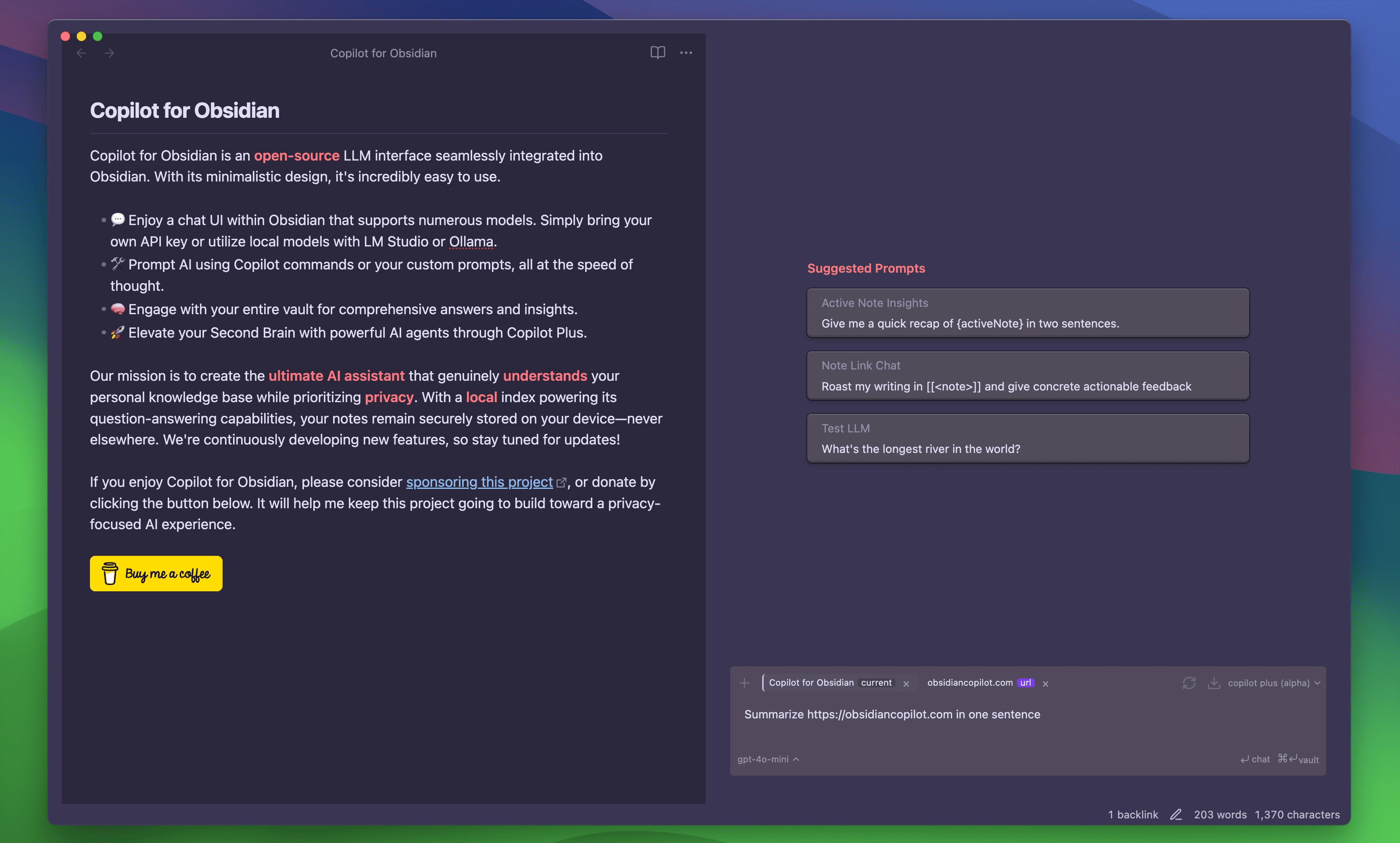Obsidian Copilot: Experience Intelligent Note Taking Assistant with AI Assistant in Obsidian-1