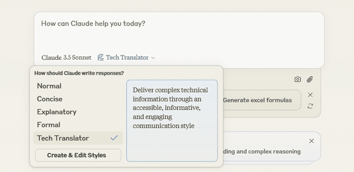 クロード3.5は、複数の言語スタイルで質問に答えることができるようになり、あなたのスタイルを学習するためにあなたのテキストをアップロードすることもできます。