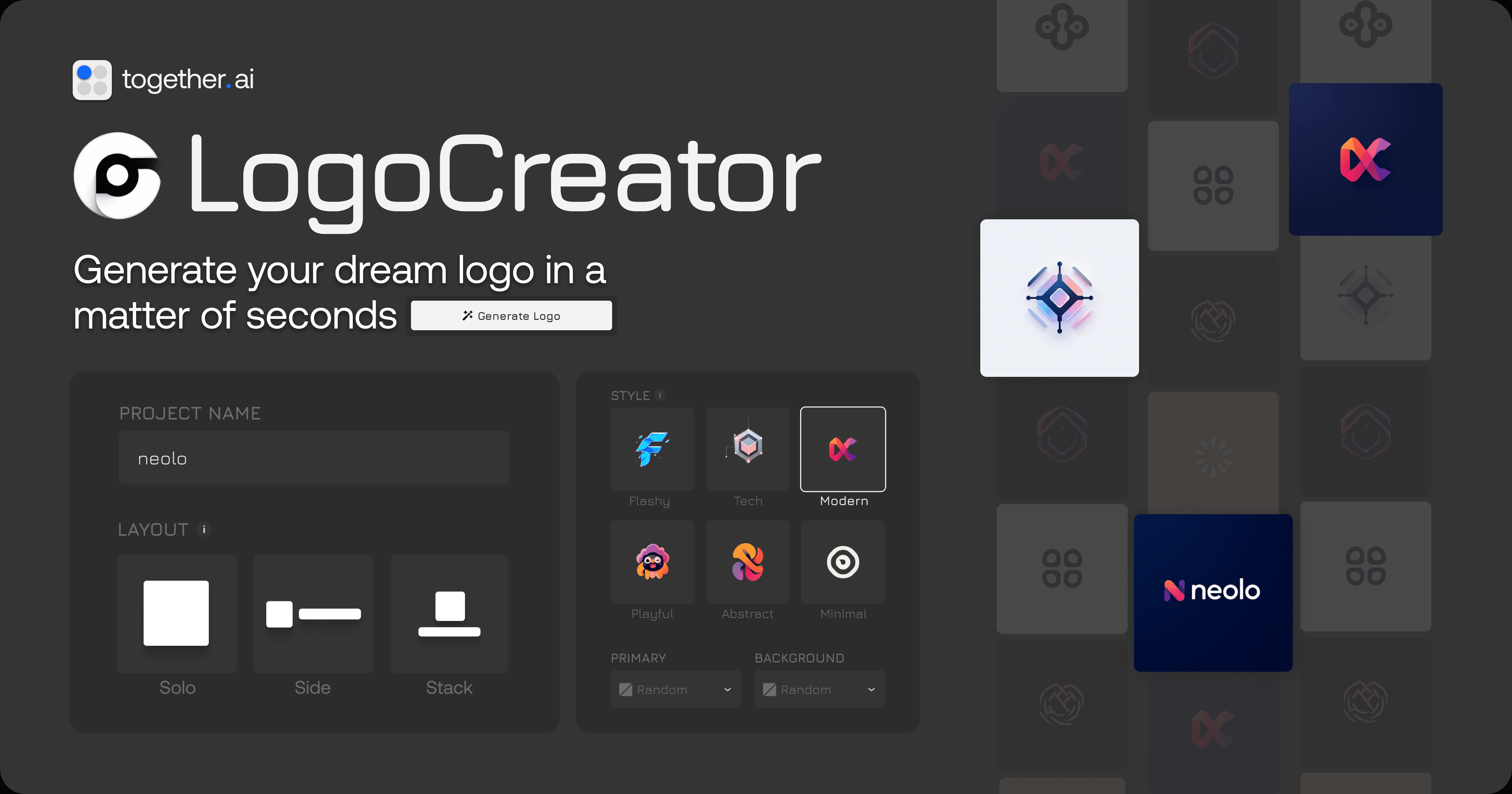 LogoCreator：开源Logo生成器，使用AI智能生成专业品牌Logo-1