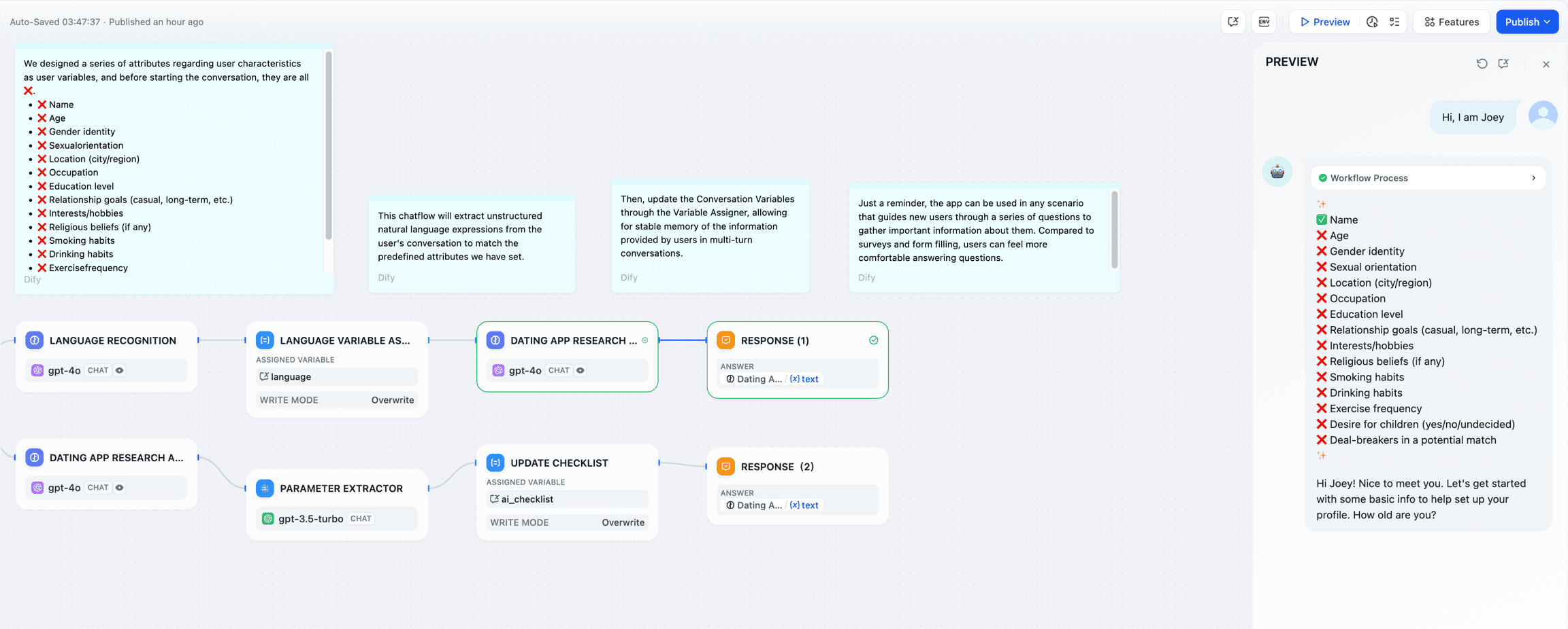 Knoten der Variablenaggregation und Variablenbelegung in Dify Workflow-1