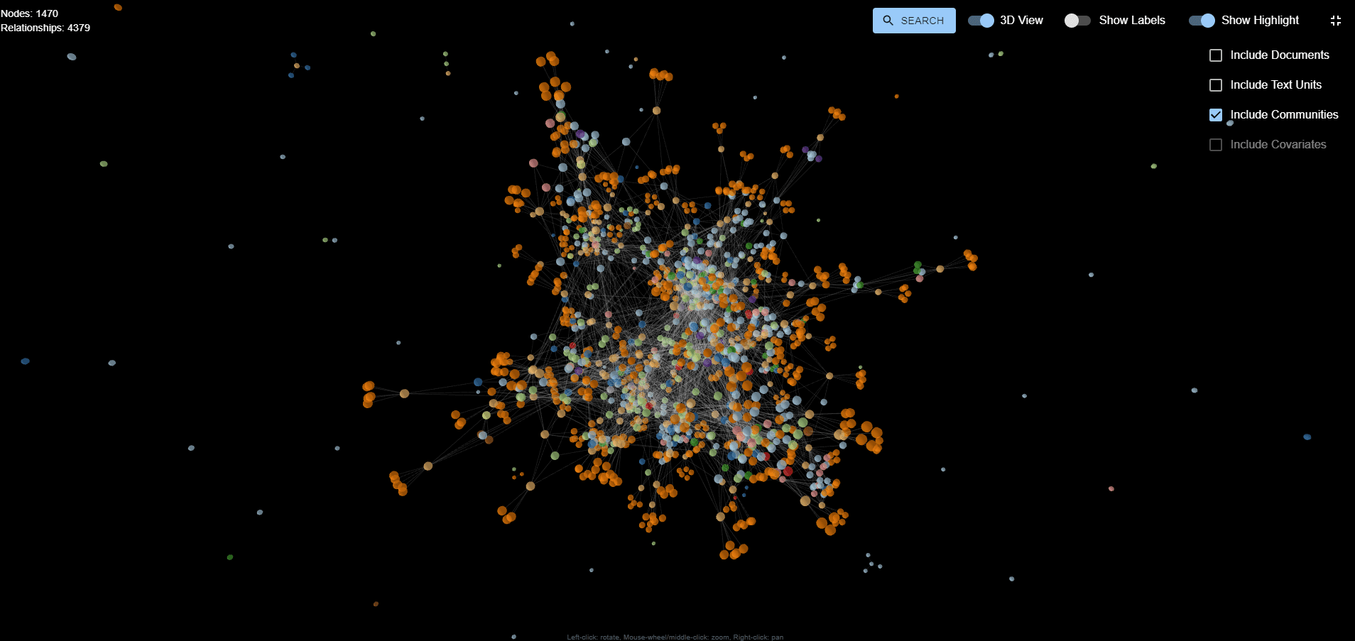 GraphRAG Visualizer: Microsoft GraphRAGアーティファクトを視覚化・探索するツール-1