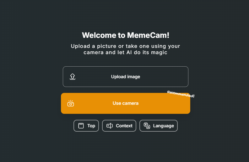 MemeCam: Generate funny emoticons using AI, easily upload pictures and quickly generate funny emoticons. -1