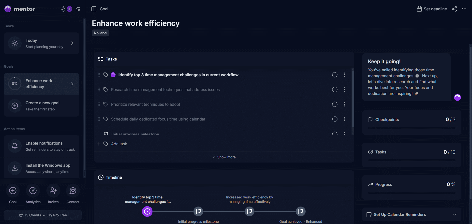 Mentor: AI-driven Intelligent Goal Tracking and Task Decomposition System, OKR Management-1