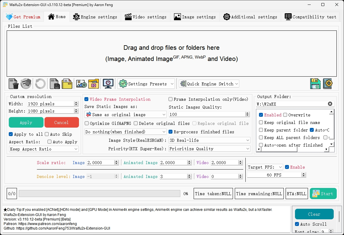 Waifu2x Extension GUI：使用深度学习技术放大和插帧图像与视频（Windows x64）-1