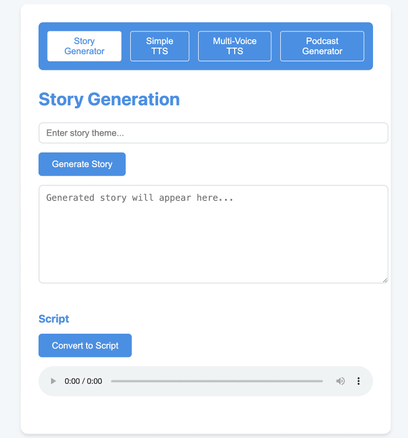 AI ContentCraft: a versatile AI content creation tool for generating short stories, dialog scripts, voiceovers, and graphics-1