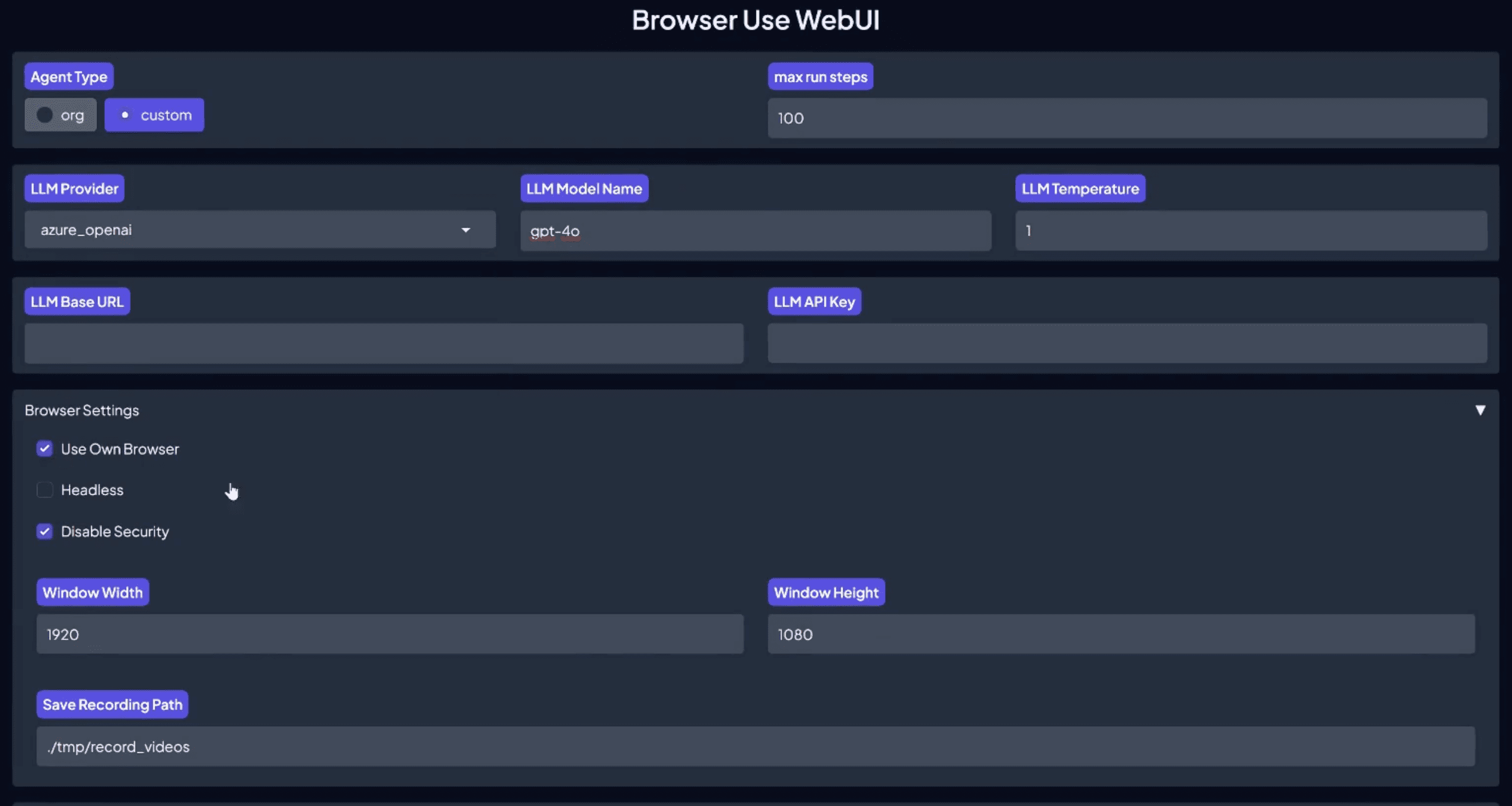 Browser Use Web UI: uma estrutura de código aberto para executar inteligências de IA para navegar em páginas da Web, de modo que a IA possa manipulá-las automaticamente-1