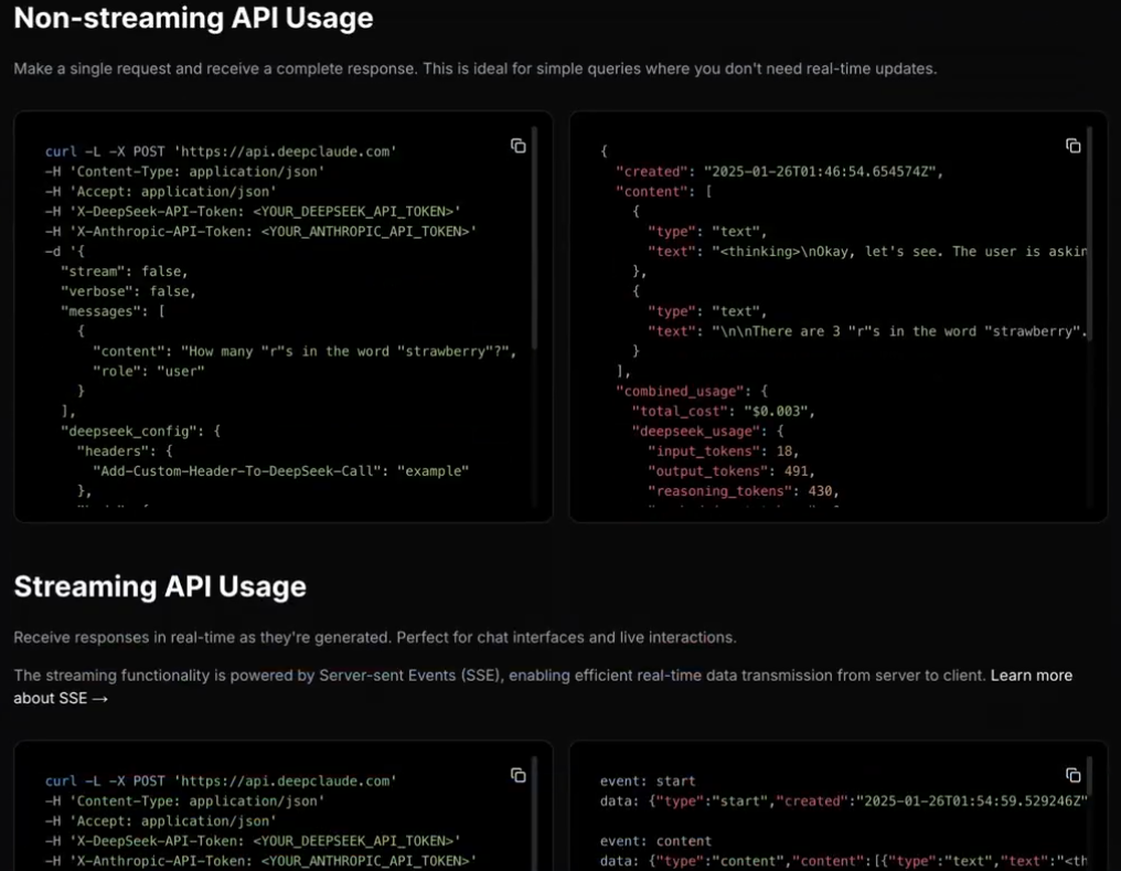 DeepClaude: Leistungsstarke LLM-Inferenz-API mit Chat-Schnittstelle, die R1 und Claude-1 integriert