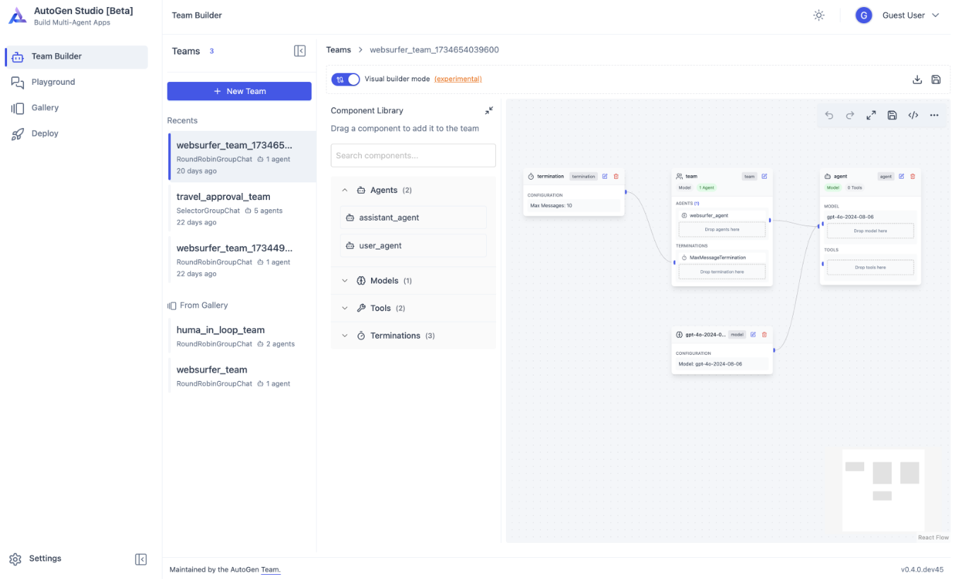 AutoGen Studio: versão de interface fácil de usar do sistema multiagente AutoGen-1