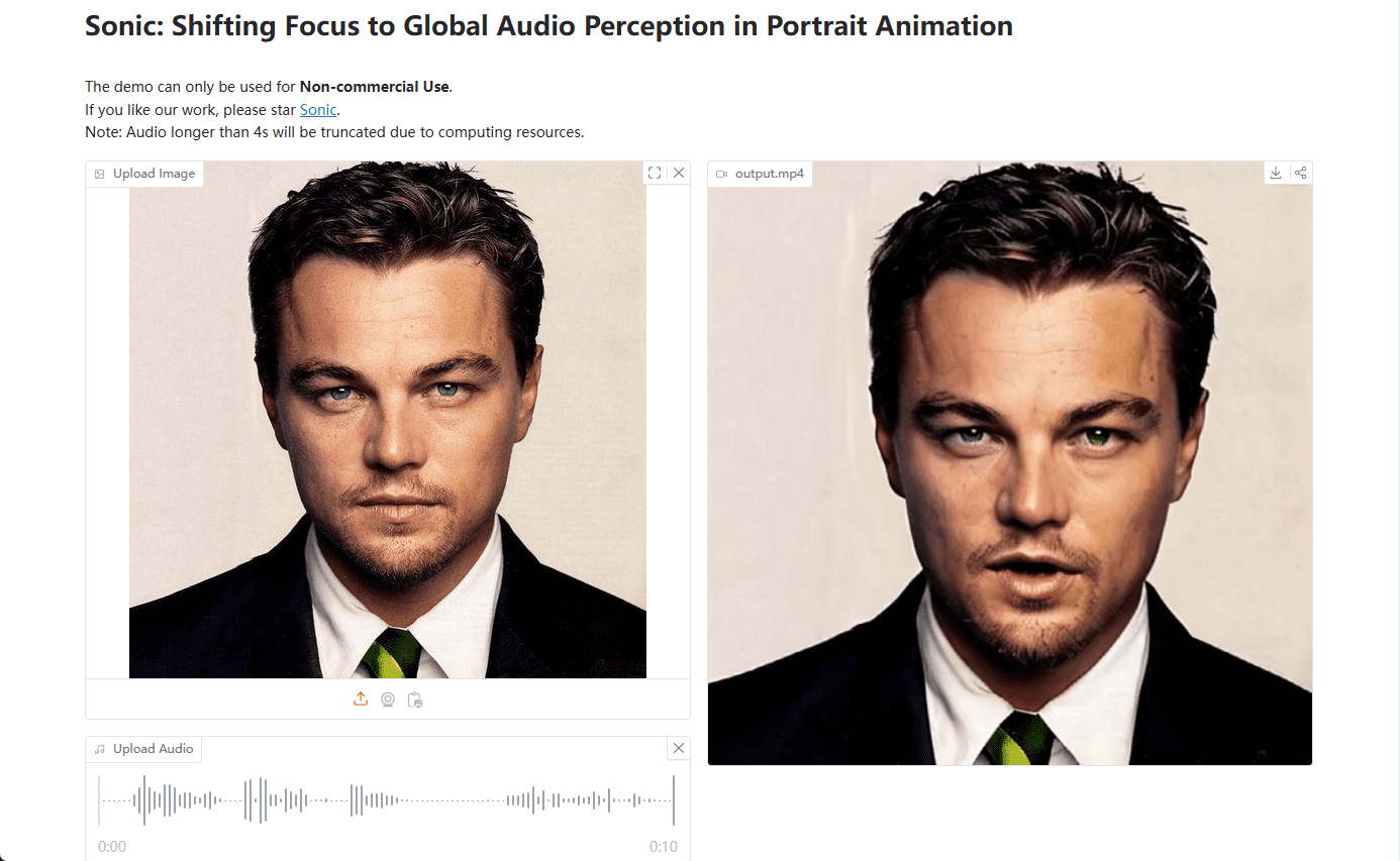 Sonic：全新数字人开源方案，音频驱动生成面部表情生动的数字人口播视频-1