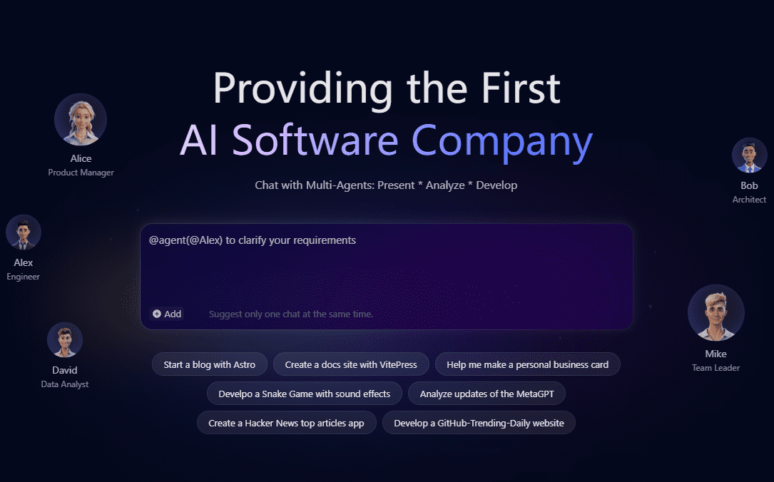 MetaGPT: A Multi-Intelligent Body Collaboration Framework for Building AI Software Development Teams for Natural Language Programming-1