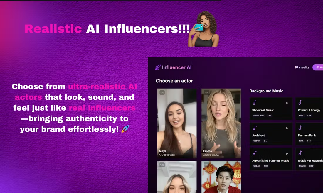 Influencer AI: Generate Viral UGC Ads Fast-1