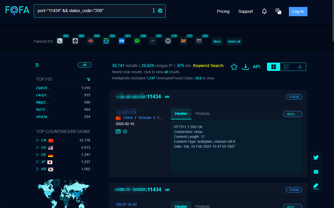 Vigilância contra modelos do DeepSeek-R1 expostos na Internet e riscos de segurança do Ollama-1