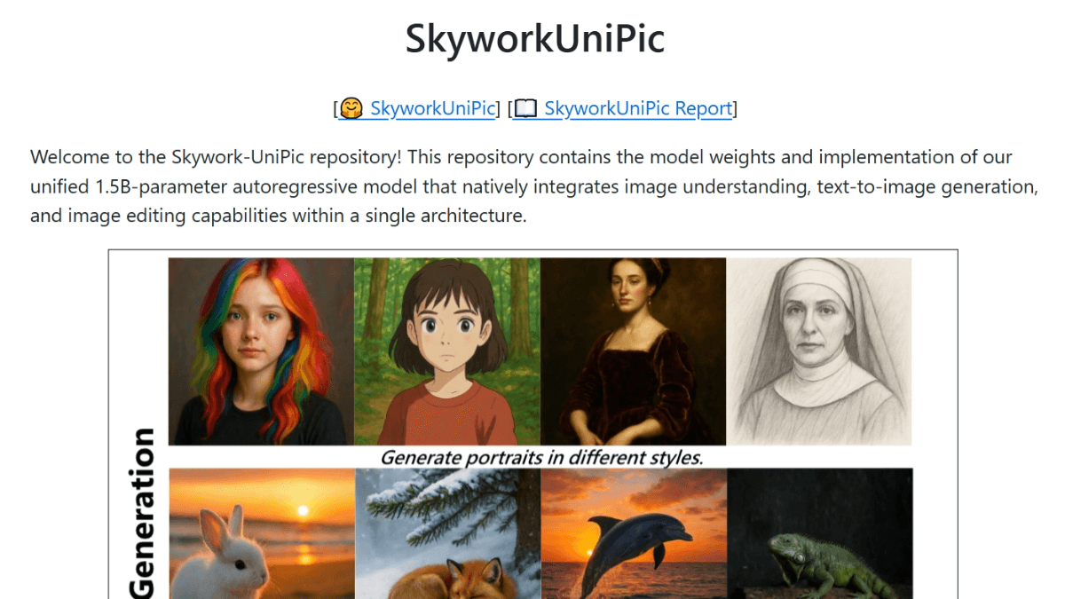 Skywork UniPic - 昆仑万维推出的开源多模态统一预训练模型