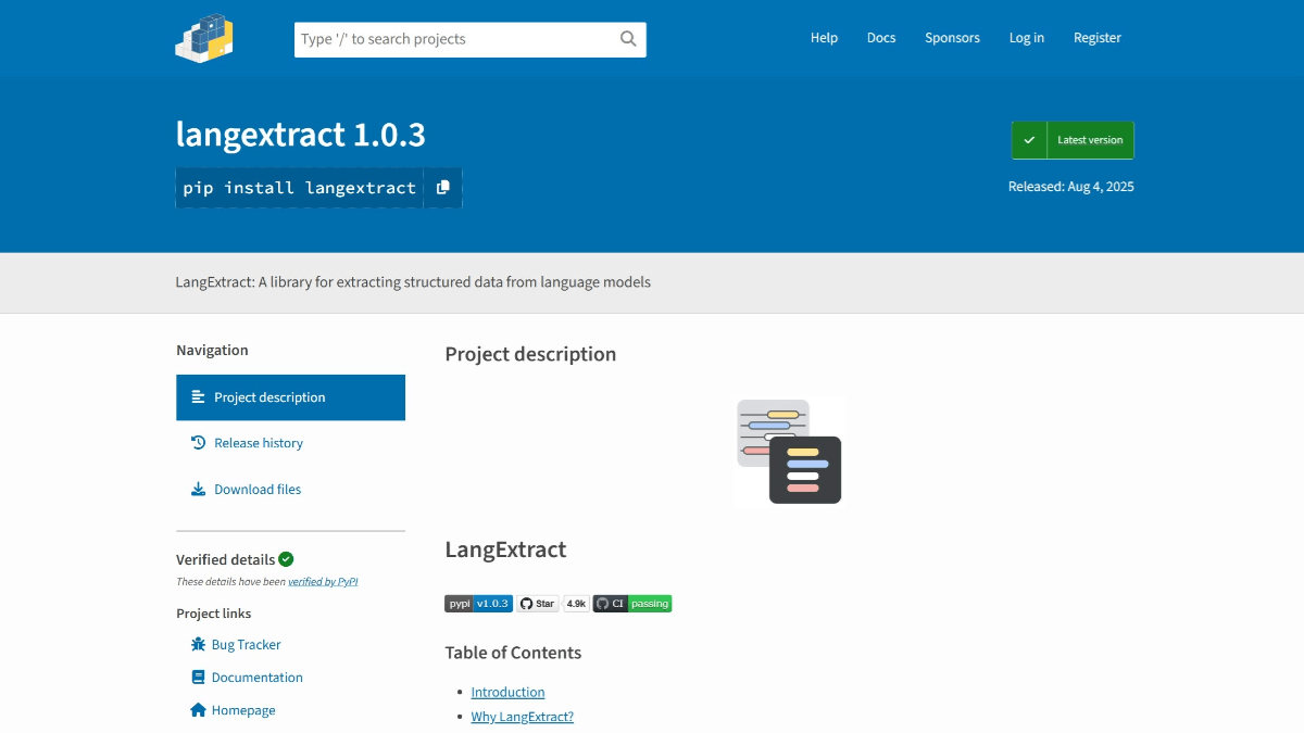 LangExtract - 谷歌开源的Python库,提取结构化信息