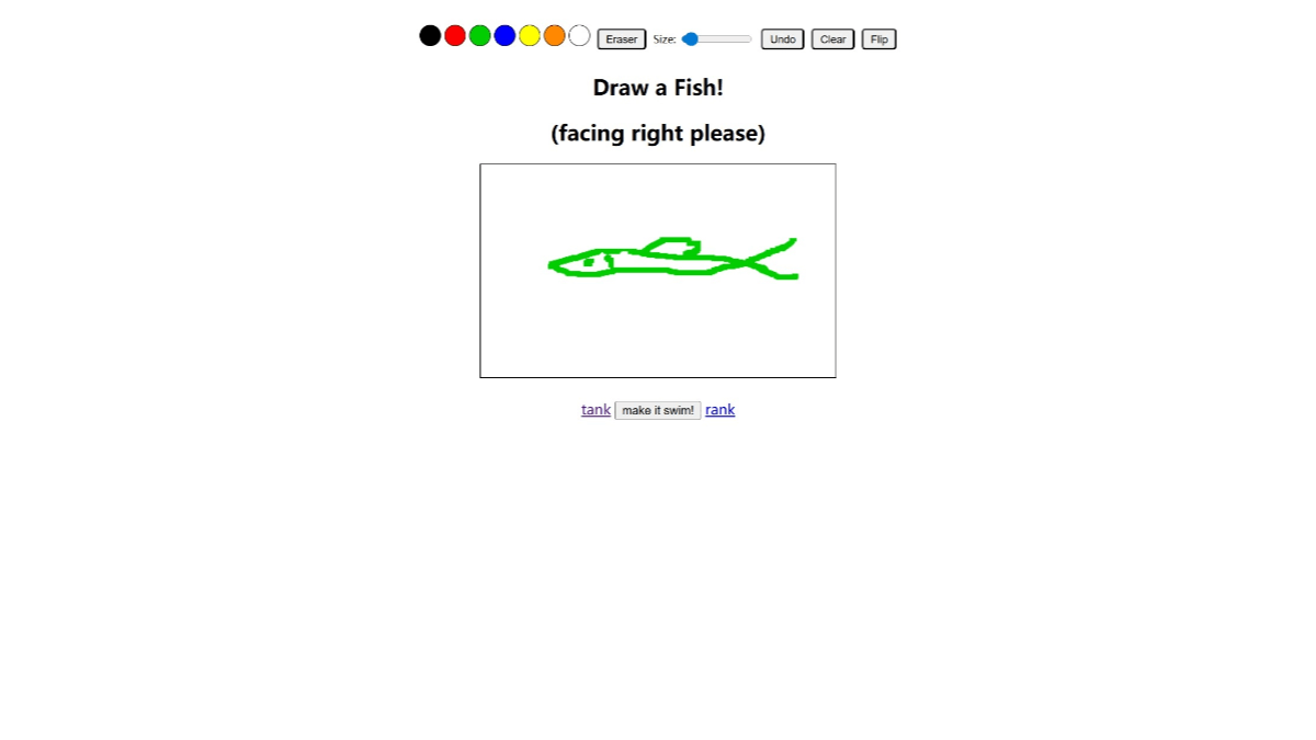 Draw A Fish - 免费的在线AI画鱼网站,共享虚拟鱼缸