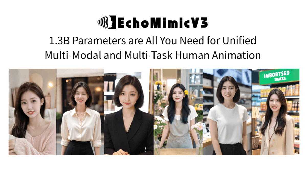 EchoMimicV3 - 蚂蚁开源的多模态数字人动画生成模型