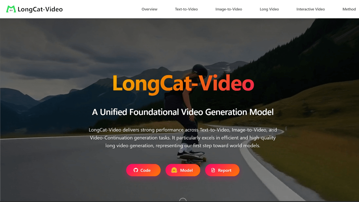 LongCat-Video - 美团LongCat开源的视频生成模型