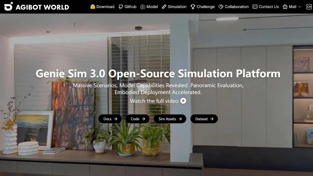 Genie Sim 3.0 - 智元机器人开源首个大语言模型驱动的仿真平台