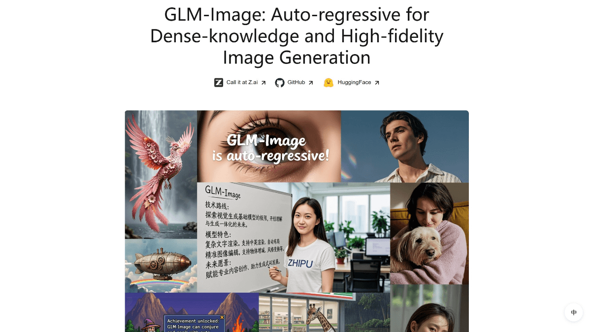 GLM-Image - 智谱联合华为开源的多模态图像生成模型