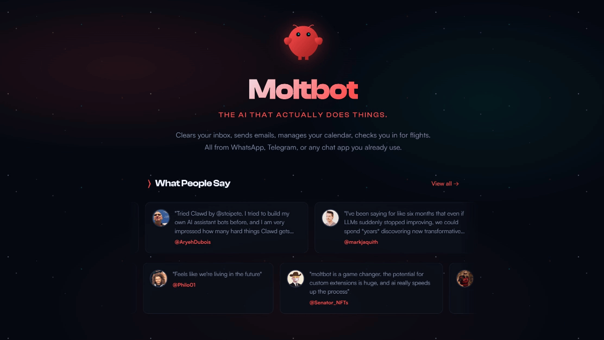 Moltbot - 开源的本地优先AI助手，支持多渠道与用户交互