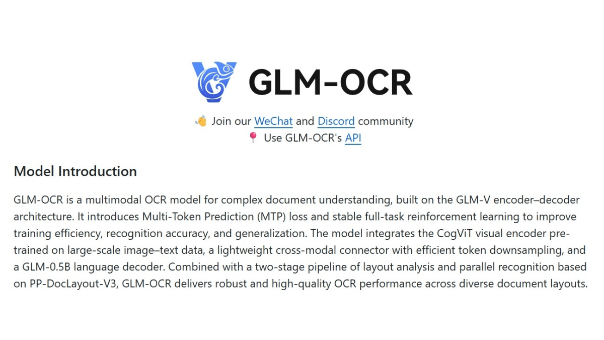 GLM-OCR - 智谱开源的 0.9B 轻量级专业 OCR 模型