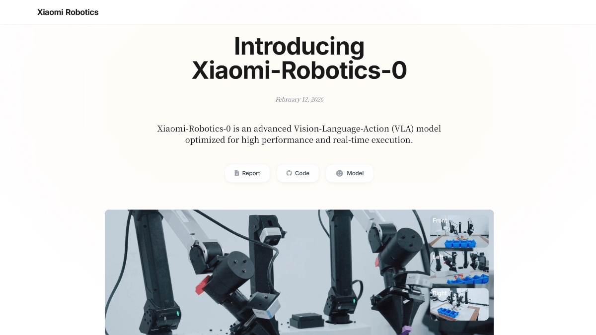 Xiaomi-Robotics-0 - 小米开源的首代具身智能大模型