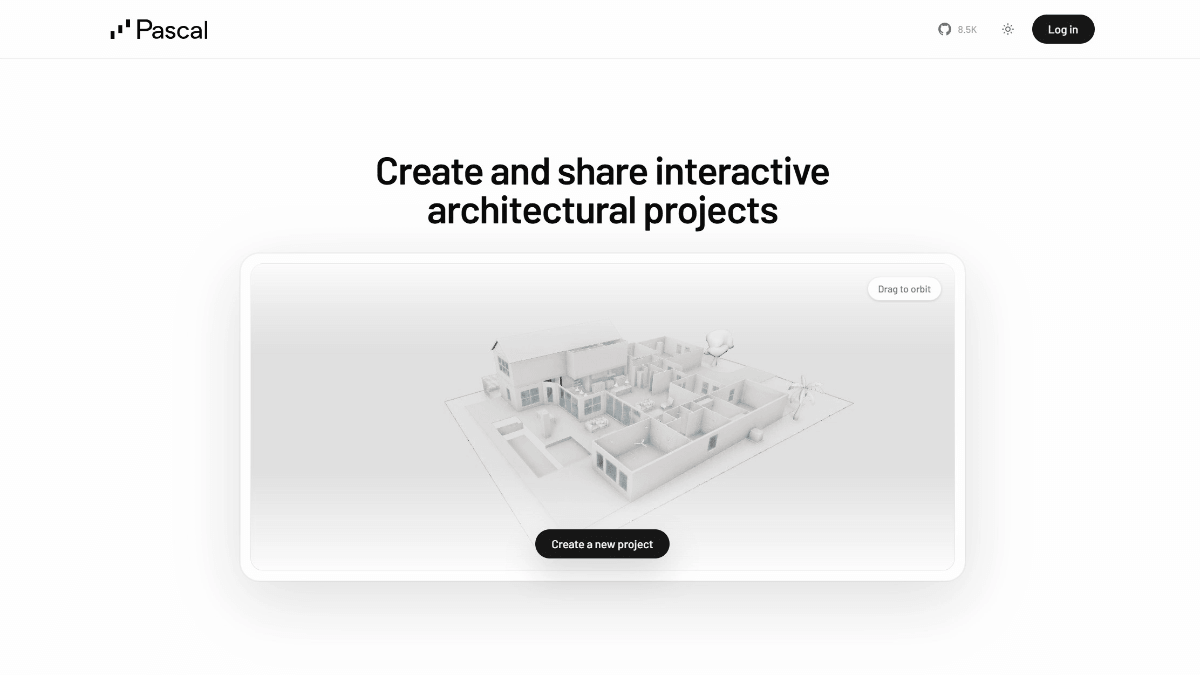Pascal Editor- 开源 AI 3D 建筑设计与可视化工具，网页端直接使用