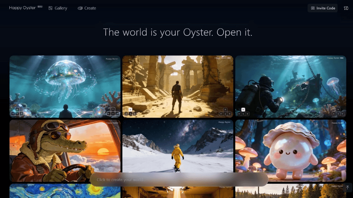 HappyOyster - 阿里巴巴ATH事业群发布的开放式世界模型产品