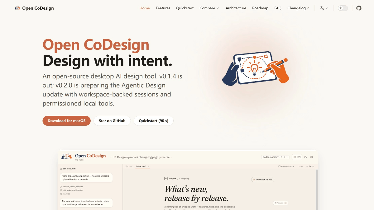 Open CoDesign - 开源的桌面端 AI 设计工具，Claude Design平替