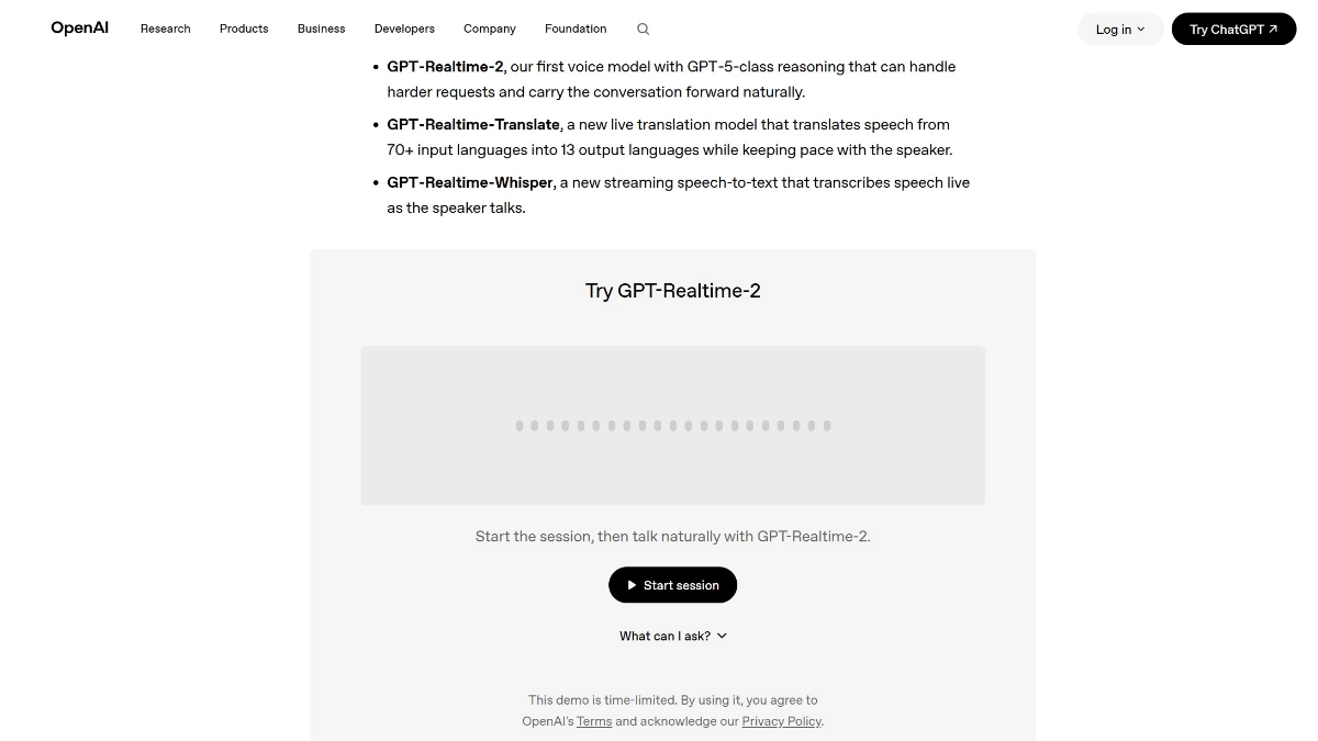 GPT-Realtime-2 - OpenAI 发布的商用旗舰级实时语音模型