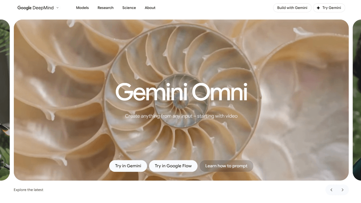 Gemini Omni - Google DeepMind 推出的新一代原生多模态生成模型