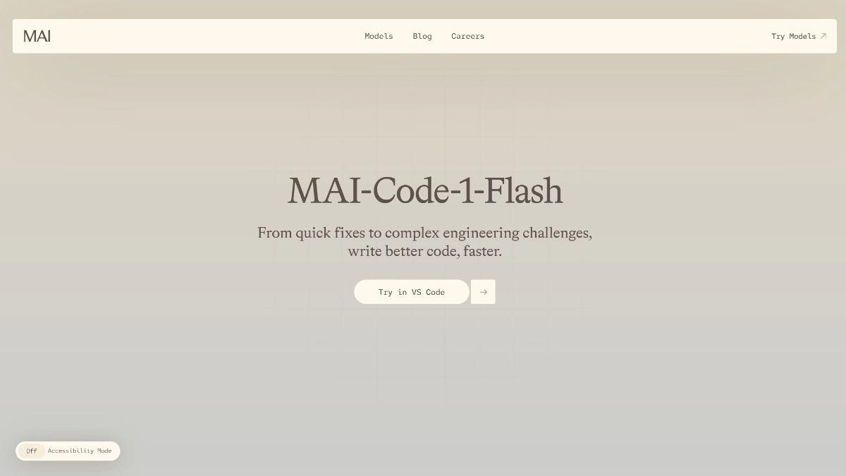 MAI-Code-1-Flash - 微软自研的 AI 编程模型