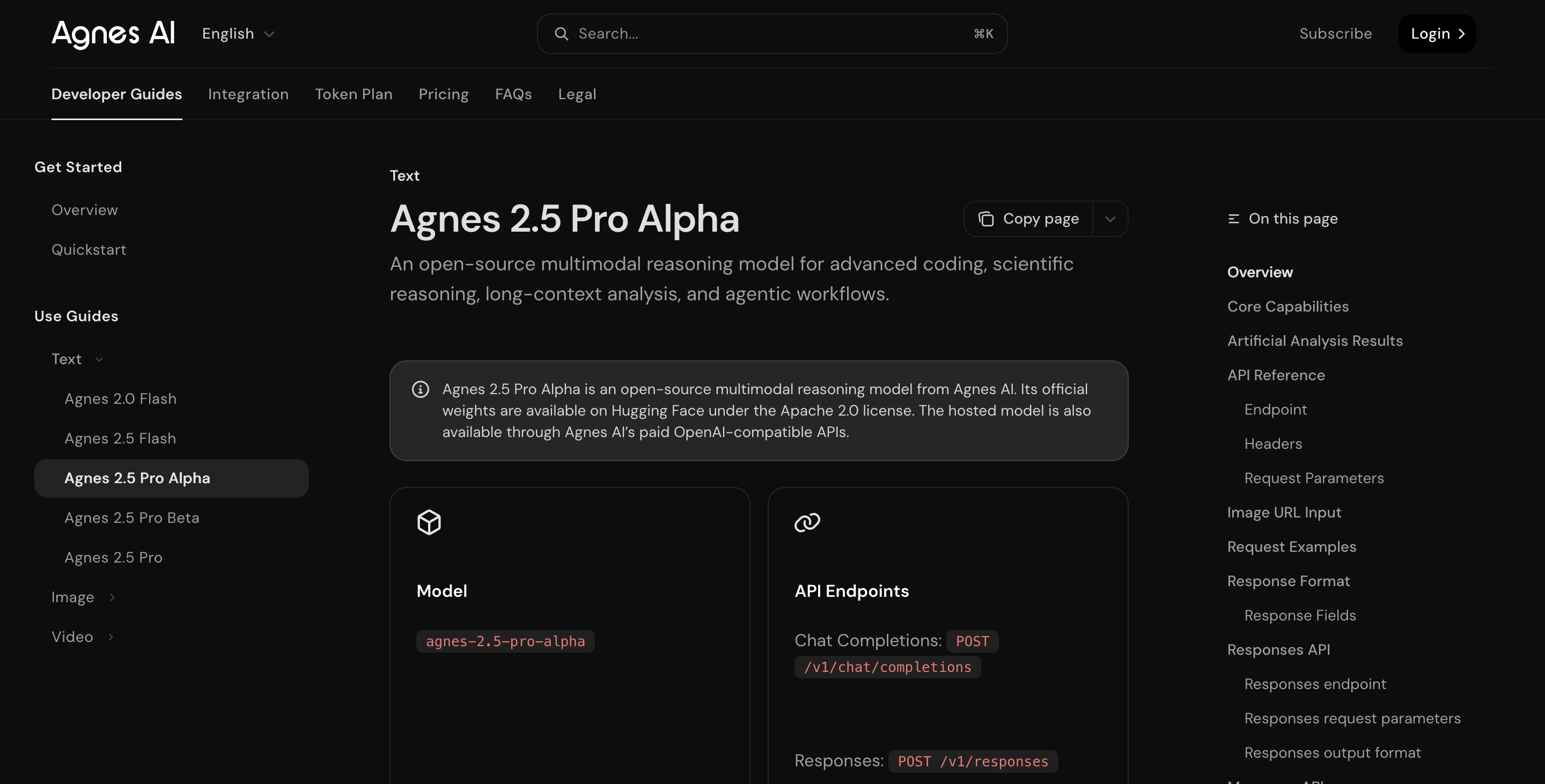 Agnes 2.5 Pro Alpha - Agnes AI 发布的高性价比推理模型