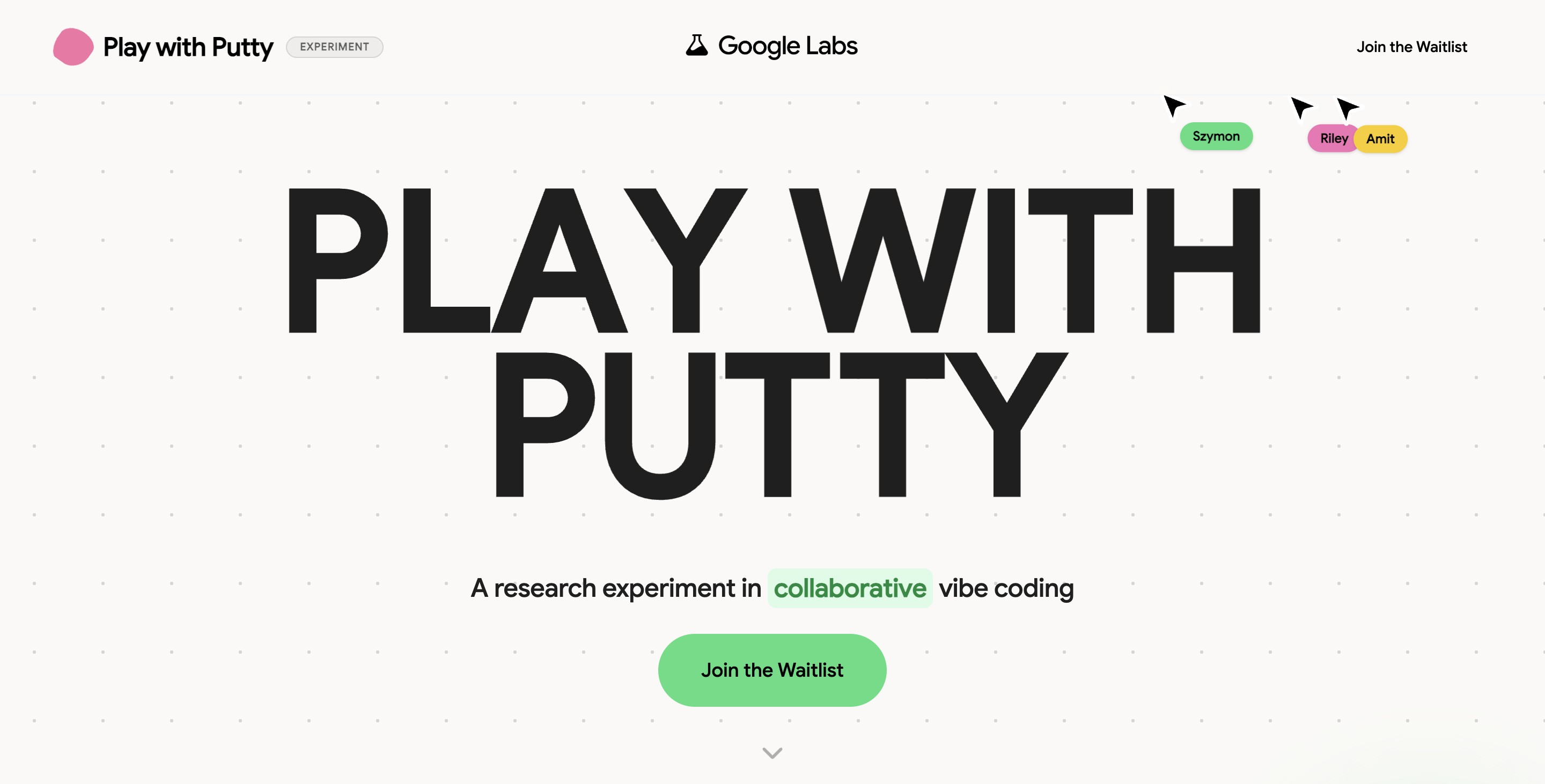 Play with Putty - Google Labs 推出的协作式 vibe coding 实验工具